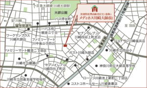メディホス川崎大師地図